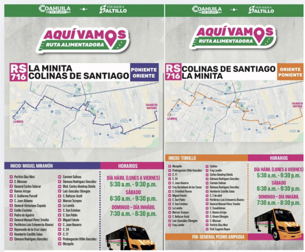 Anuncia Javier Díaz nueva ruta alimentadora RS-716 de Colinas de Santiago a La Minita